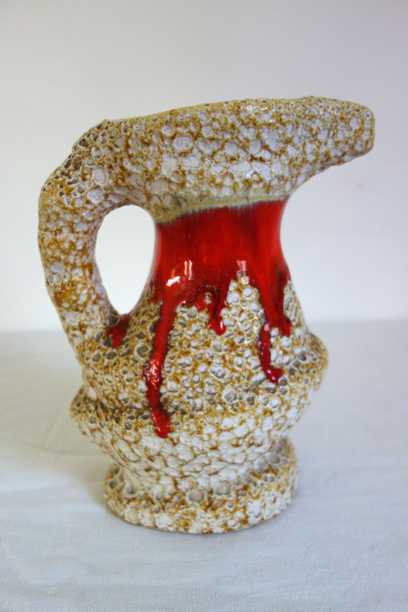 Vase fat lava Vallauris 60s