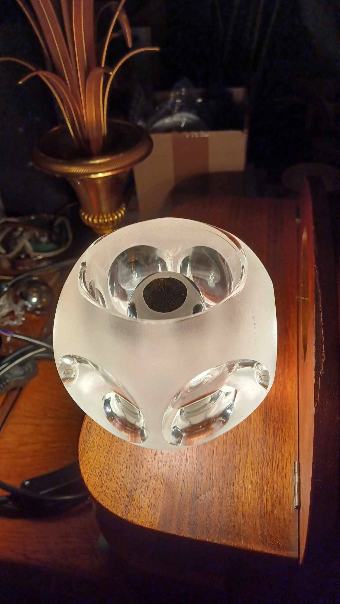 Glass table lamp by Peill and Putzler, 1970s