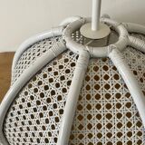 Vintage lampshade suspension in natural material, rattan and cane