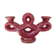 50's Red ceramic candleholder