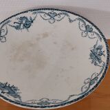 Compotier en faïence terre de fer Longwy 1900