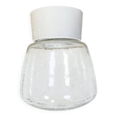 Plafonnier vintage en porcelaine blanche, années 1970