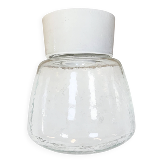 Vintage White Porcelain Ceiling Light, 1970s