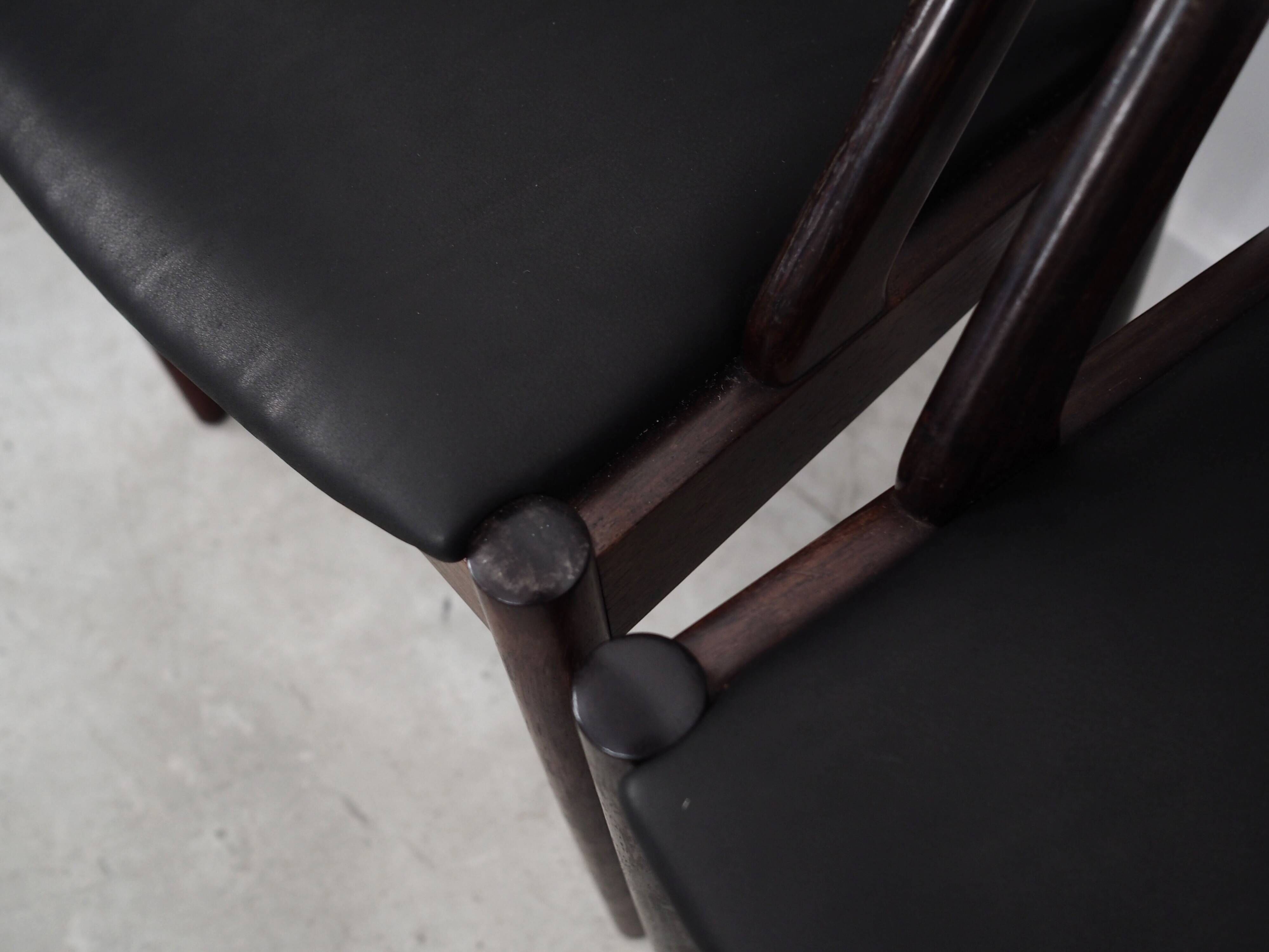 Set of four rosewood chairs, Danish design, 1970s, designer Kai Kristiansen