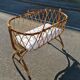 Cradle cot rattan bamboo vintage
