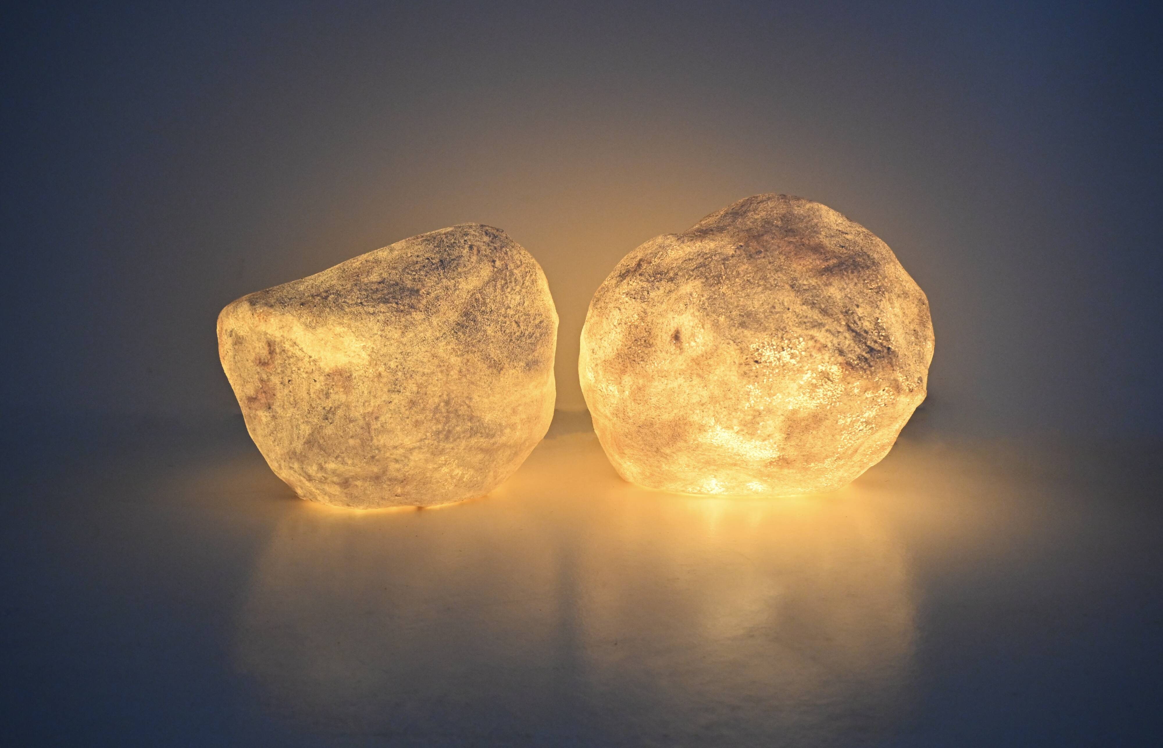 "Dora" stone lamps, created by André Cazenave for Atelier A.