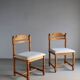 2 Carved solid pine chairs | Denmark | 1970s