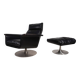 Kaufeld Siesta 62 leather lounge chair by Jacques Brule, 1960