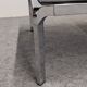 Table basse moderniste en ardoise et métal chromé, Italie vers 1970