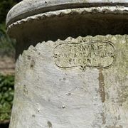 Ancient terracotta pottery jar from the 19th century.