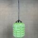 Art deco pendant lamp 'skyscraper' – green opaline
