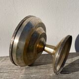 Art Deco footed cup in silver metal