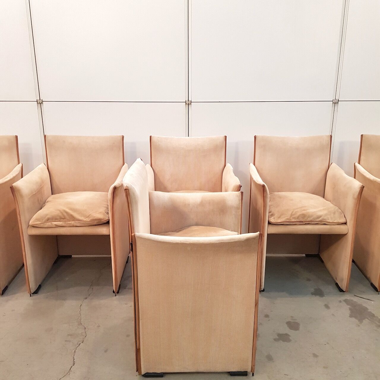 Ensemble de 6 fauteuils de pause Mario Bellini 401 - Cassina - années 1970