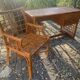 Bureau et fauteuil rotin et bambou vintage