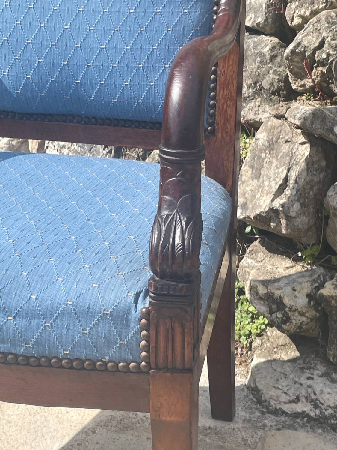 Pair of Empire Period Dolphin Armchairs