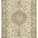Handmade antique oriental beige rug 187 cm x 300 cm