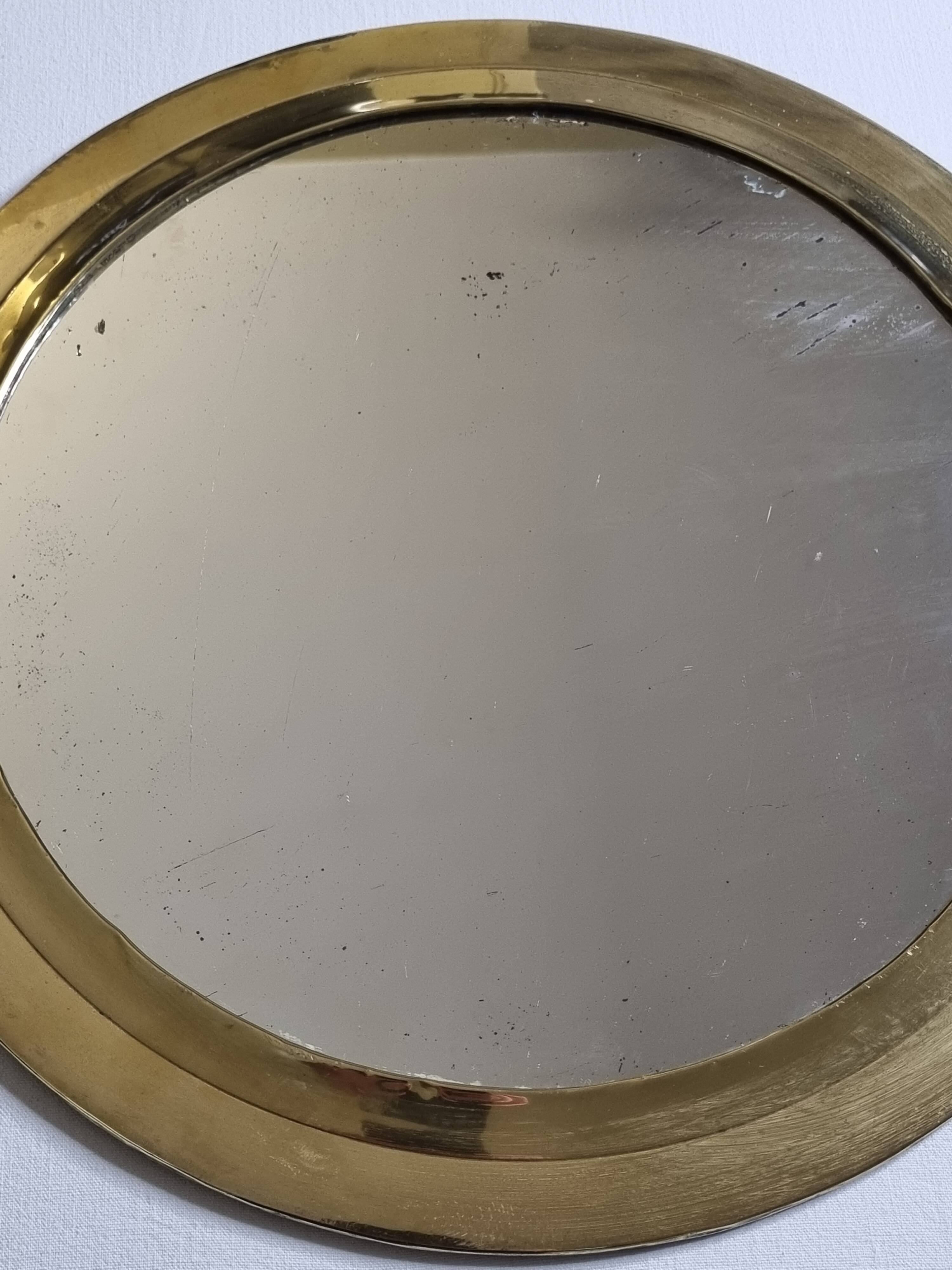 Vintage Moroccan mirror, round, 36 cm