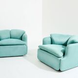 Paire de fauteuils Confidential Alberto Rosselli pour Saporiti 1970