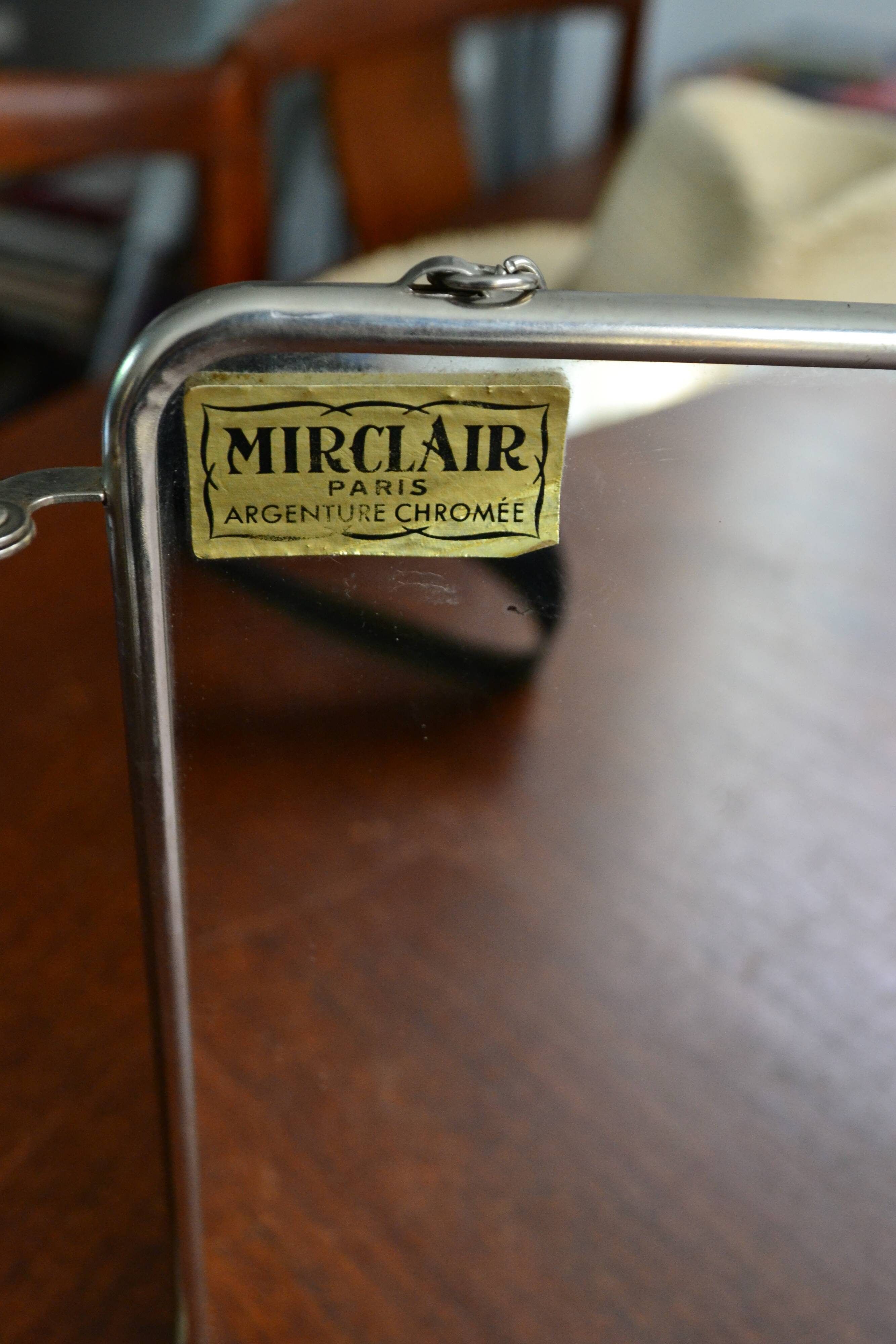 Miroir de barbier triptyque années 50/60