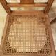 Lot de 4 anciennes chaises cannées en bois art déco