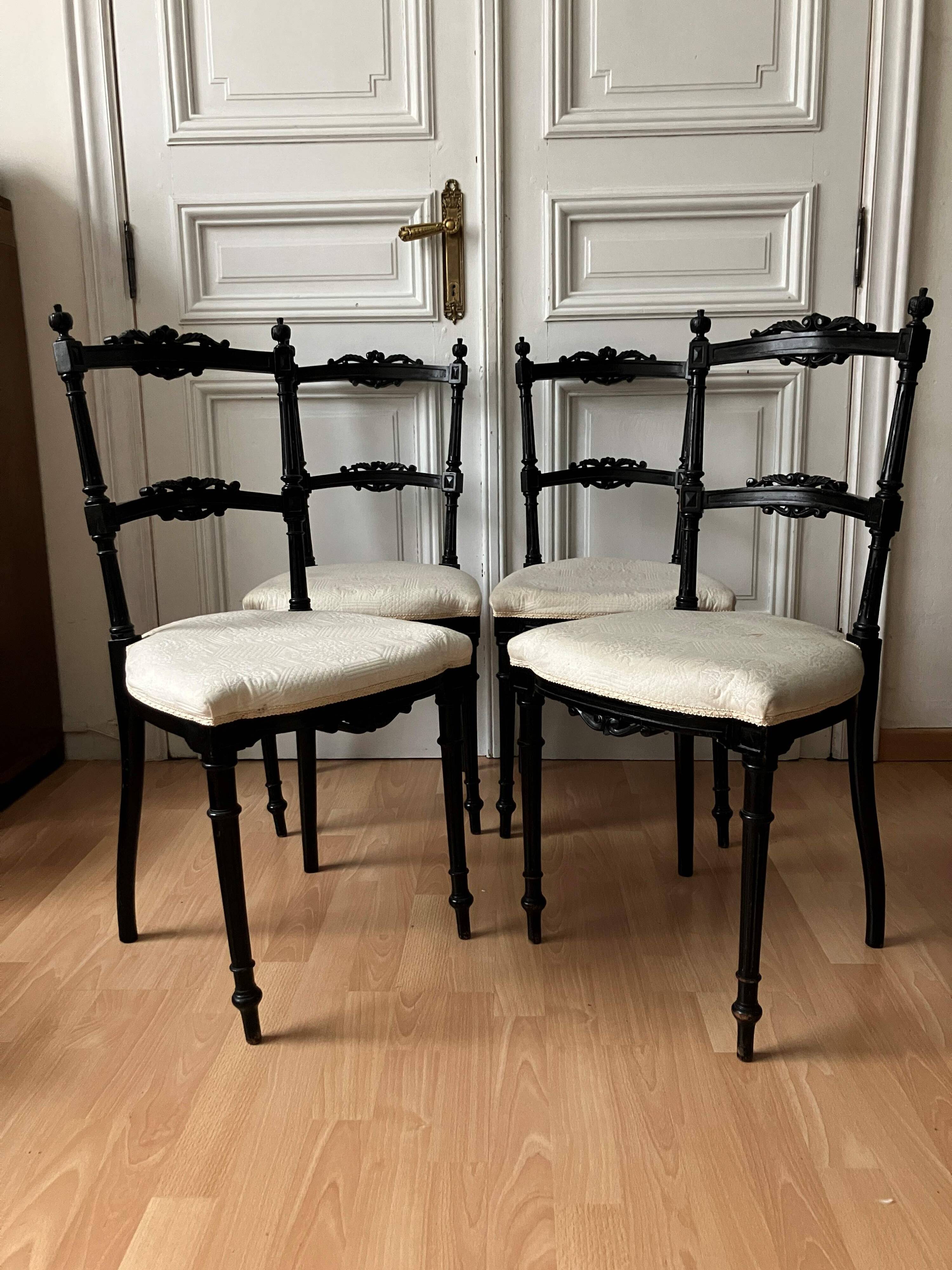 4 Napoleon III flying chairs