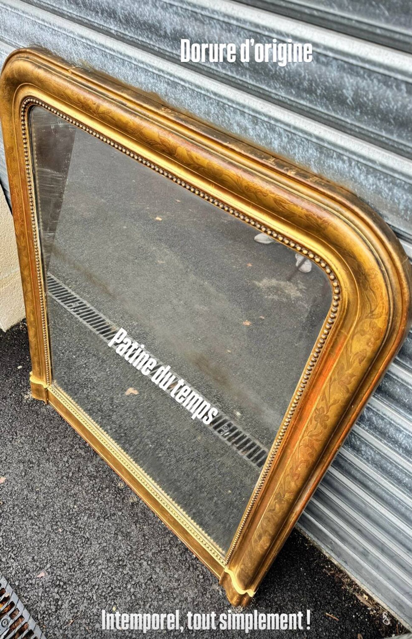 Grand miroir doré Louis Philippe 19eme 121/105
