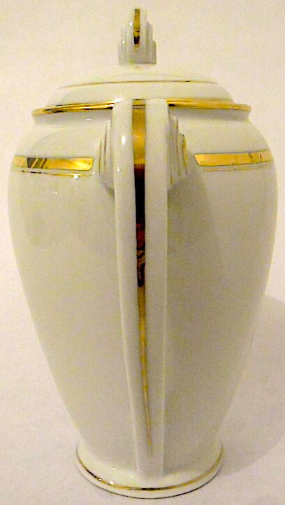 Art deco porcelain coffee maker from mehun-sur-yèvre