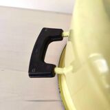 Bright yellow enameled metal stewpot - aubecq from the 1950s