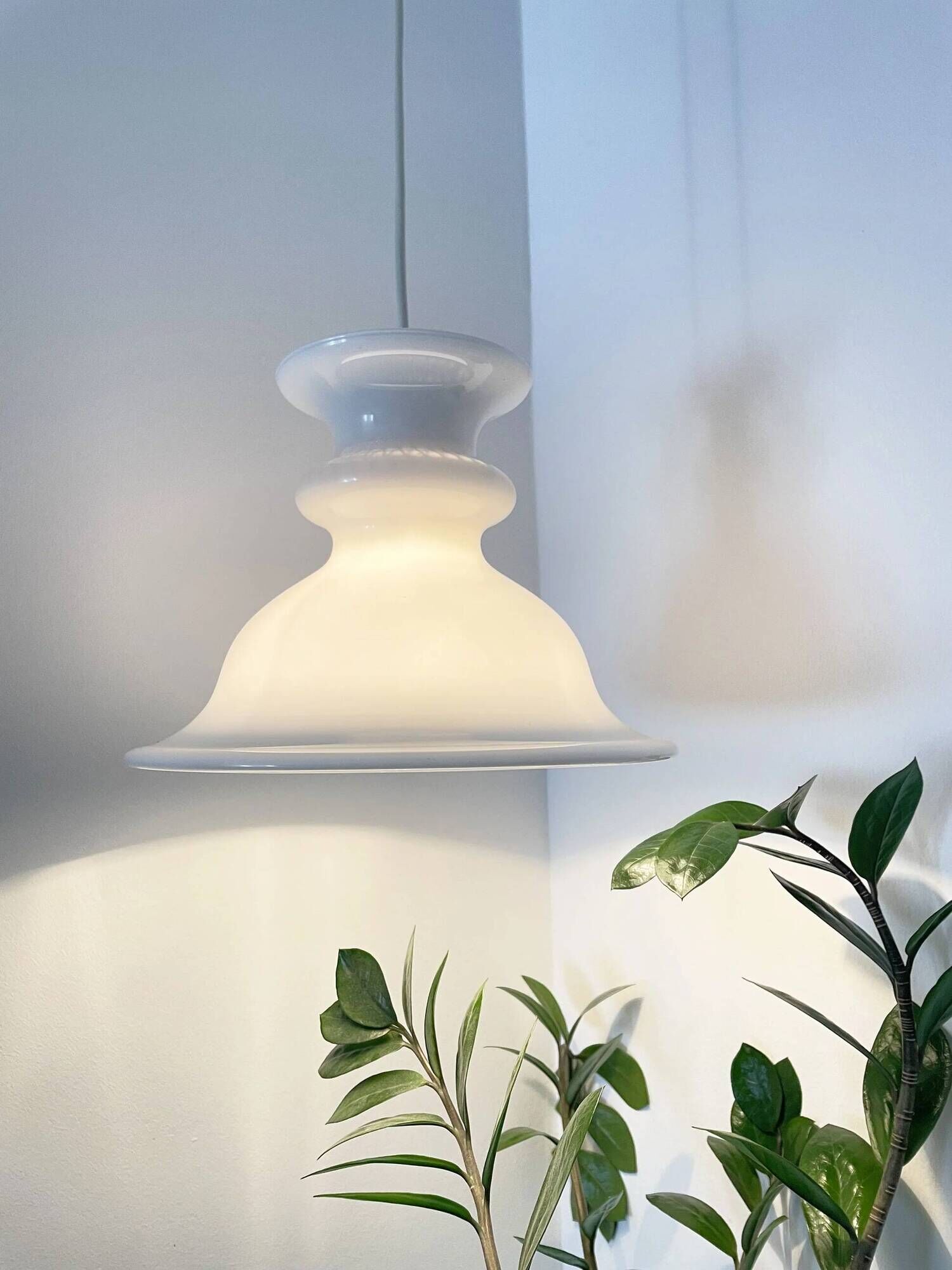 Glass pendant lamp by Sidse Werner, Denmark, 1960s