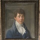 Male portrait, pastel in its frame, circa 1800