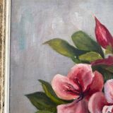 Large still life with pink flowers