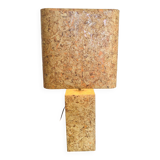 Large cork table lamp, Mid-Century
