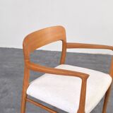 Chaise de salle à manger danoise modèle 56 du milieu du siècle par Niels O. Møller pour J.L. Møller