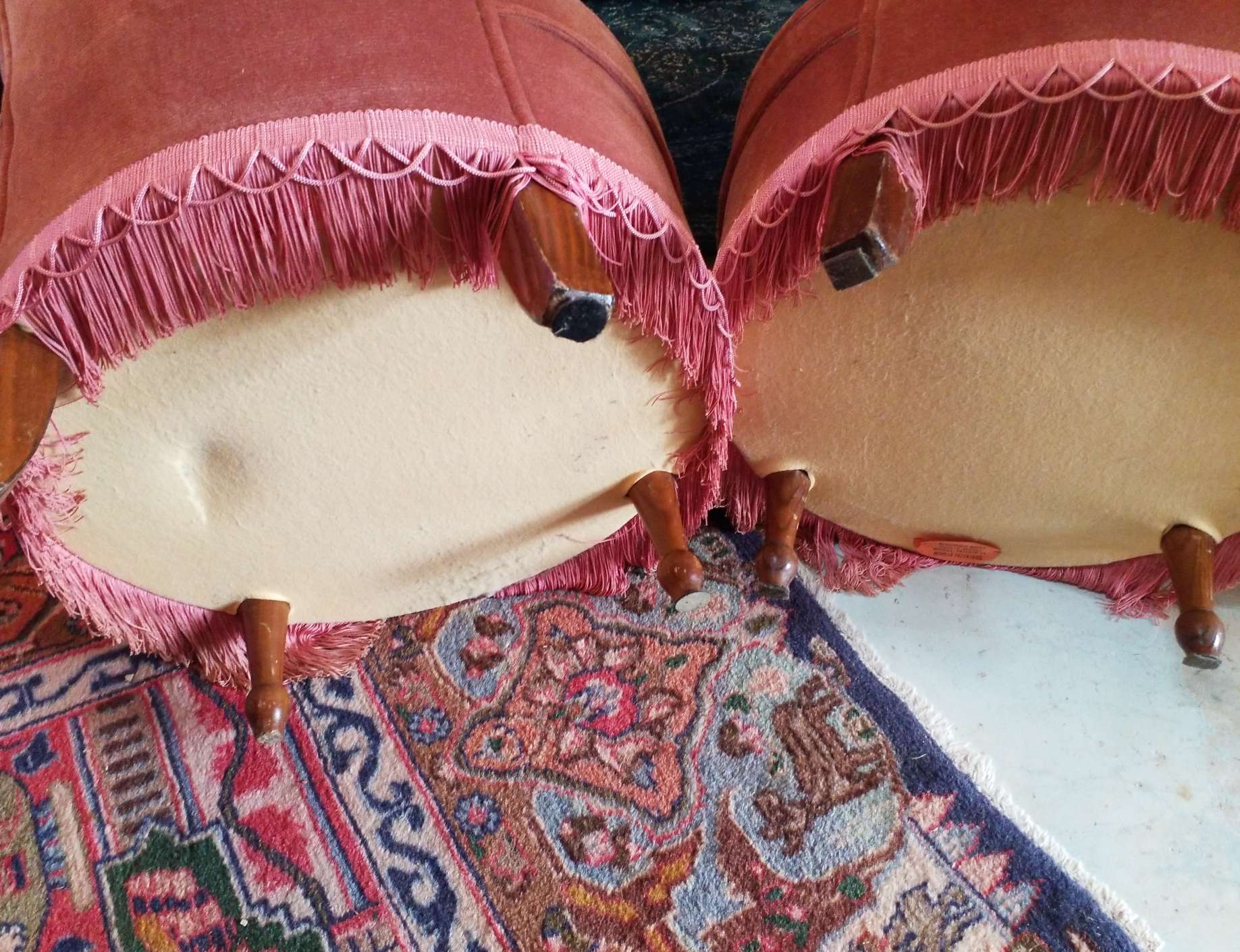 Pair of toad armchairs