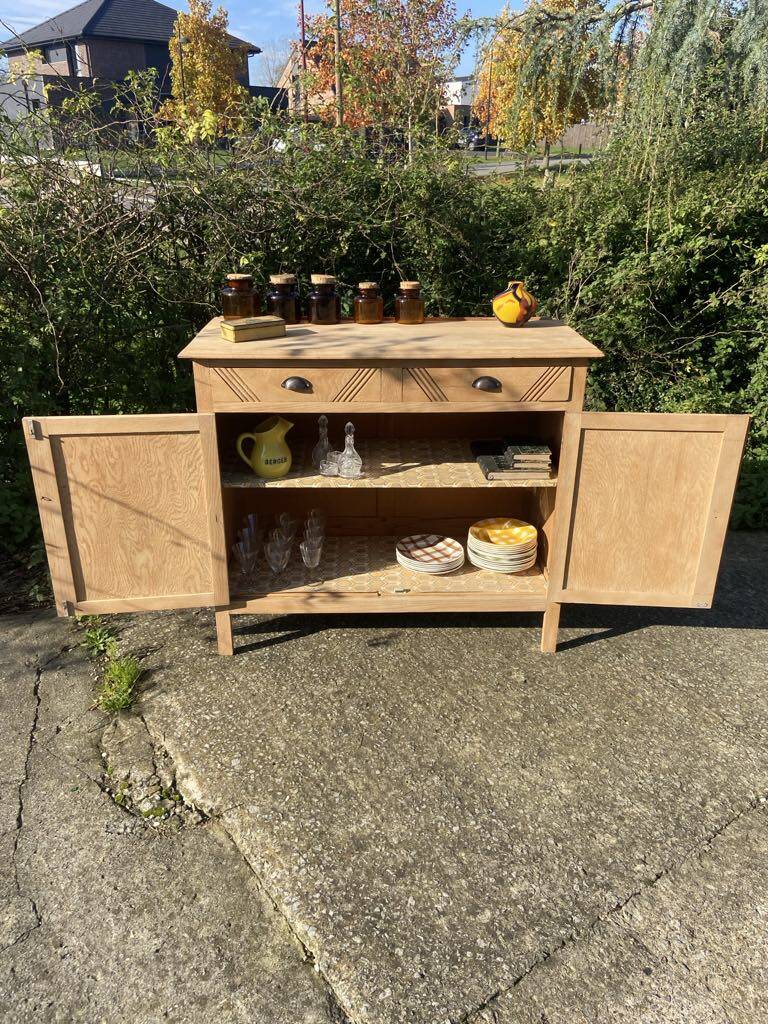 Parisian sideboard in raw wood