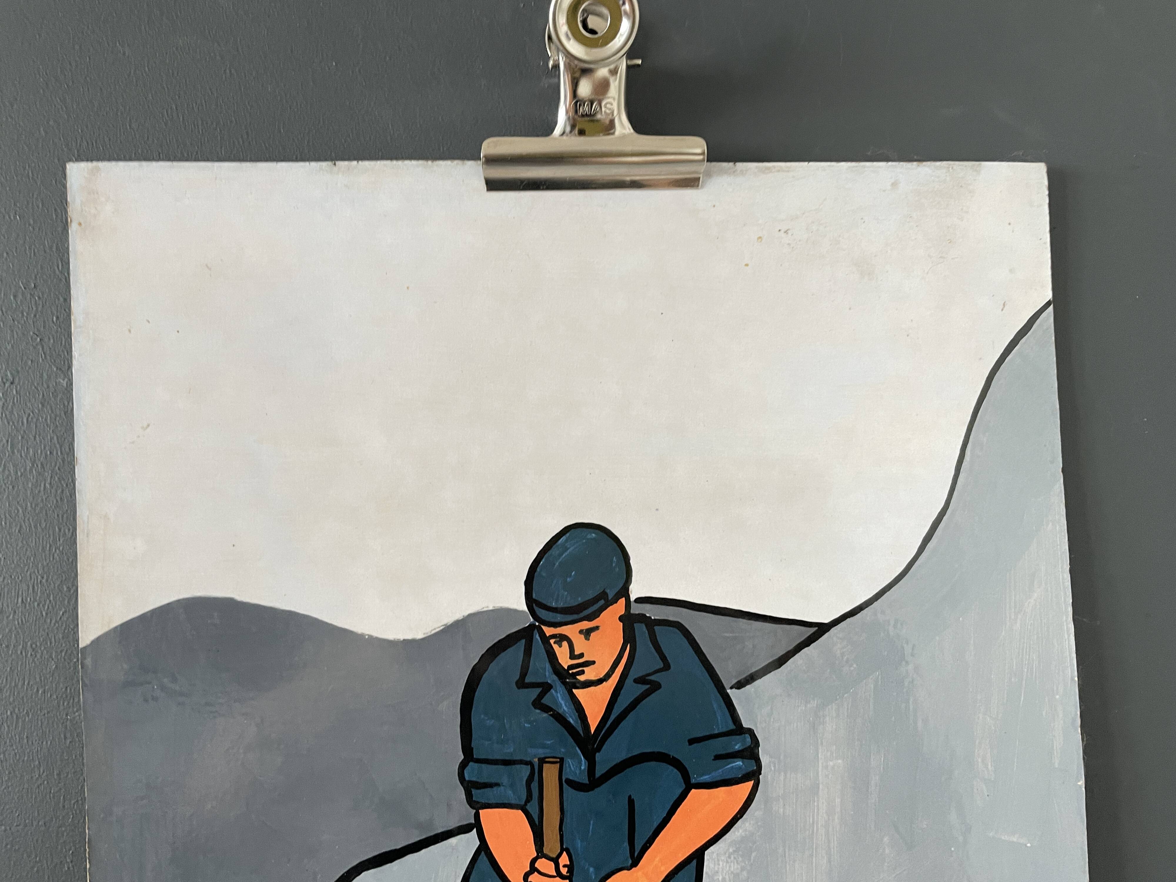 Original 1960's Warning Poster For Military Factory