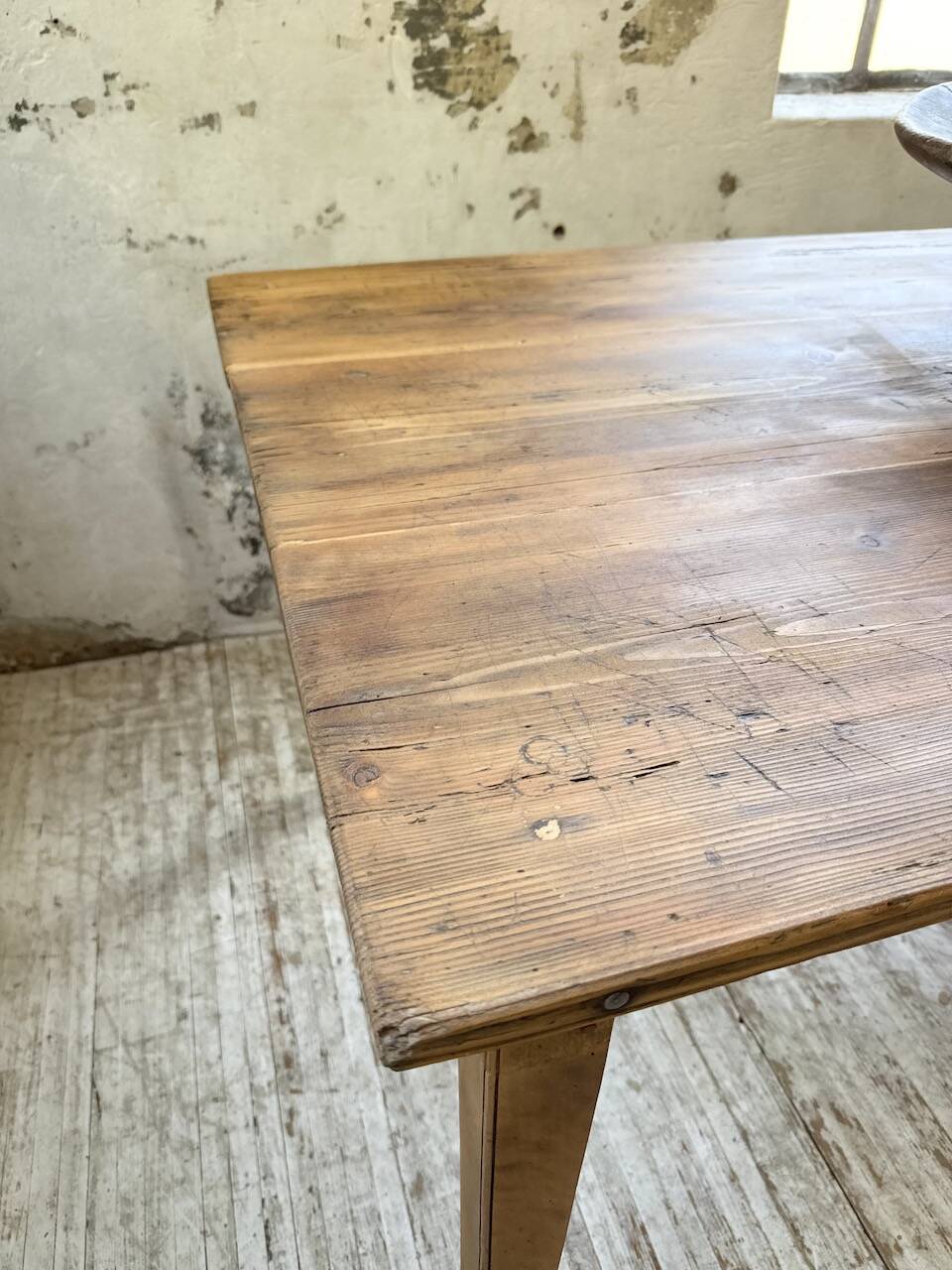 50s pine and oak farmhouse table 2.5m