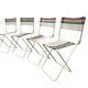 Vintage camping set in a suitcase: 4 chairs and a folding table