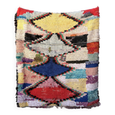 Moroccan carpet Boucherouite colored - 137 x 154 cm