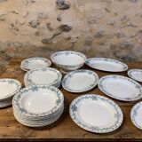 Table service in Emile Bourgeois earthenware, XIXth