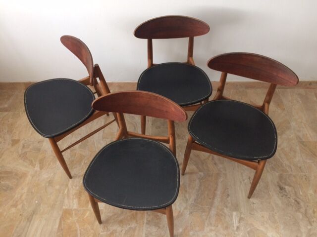 4 Scandinavian chairs 1950