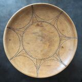 Wooden compotier folk art