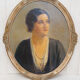Oil portrait on canvas carved wooden frame