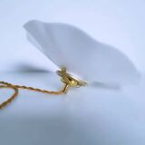 Wavy white opaline pendant light 1960 1970