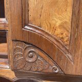 18th century - Bressan sideboard with elm burl clock