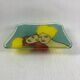 Yves Blayo Signed "Russian Women" Glass Trinket Tray in Screen-Printed Glass