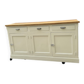 Vintage 3-door wooden sideboard
