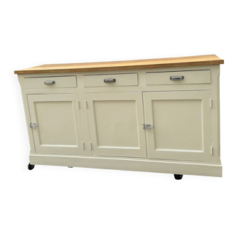 Ancien buffet bois 3 portes vintage