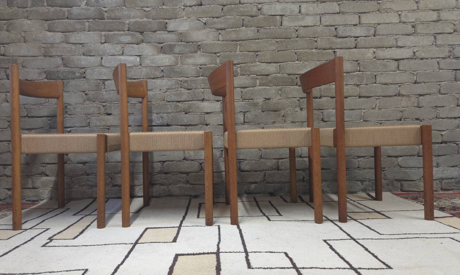 Set of 4 Danish chairs from the 1970s