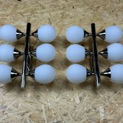 2x 60s 70s 6-bulb Sputnik wall lights by Kaiser Leuchten opal glass